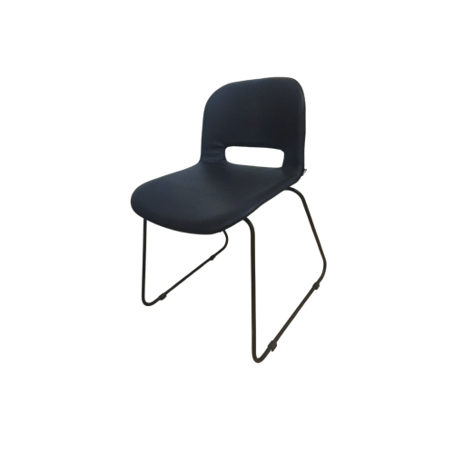 Silla Fija Live Estof Trapezoidal Cuerina (Negro)